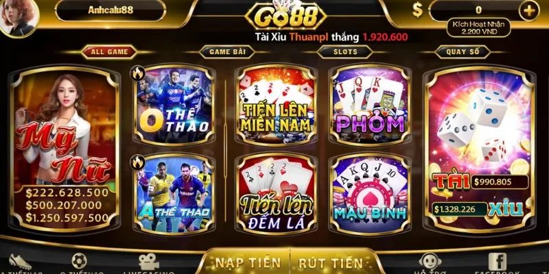 Cổng game Go88 nổi tiếng là thiên đường giải trí hiện đại