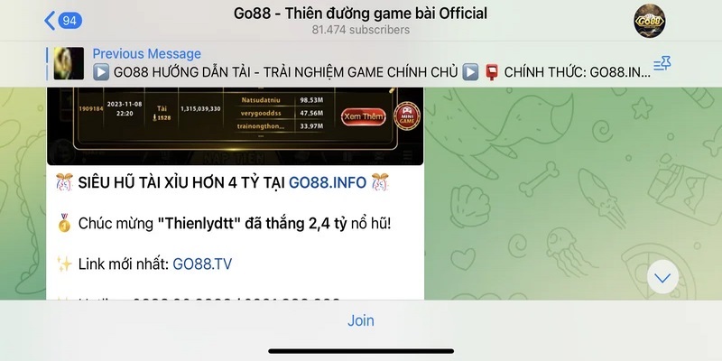 Thông tin cơ bản về CSKH Go88 telegram